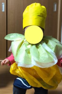 子どもの衣装バナナちゃん 不織布 カラーポリで作る 趣味いく 趣味 育児