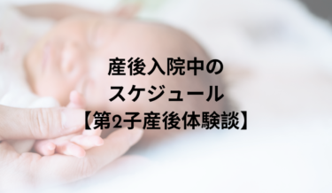 産後の入院中スケジュール 5日目退院の場合 趣味いく 趣味 育児