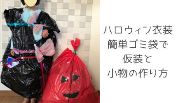 ハロウィン衣装ゴミ袋の仮装と小物
