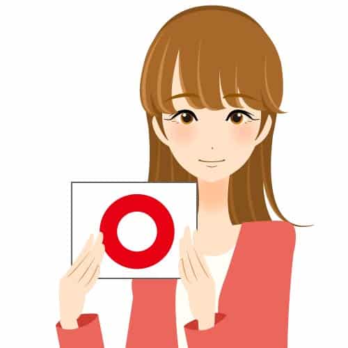 イラスト女性丸OK