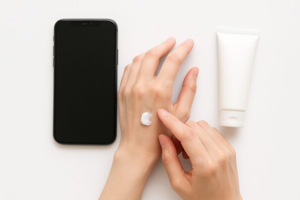 スマホがすぐに触れるハンドクリーム
