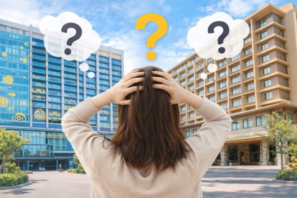 ホテル選びで迷っている女性